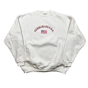 Vintage 90s Guess Jeans USA Spell Out Crewneck Sweatshirt 2XL